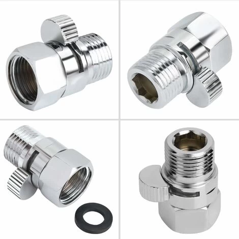 Shower Head Stop Valve Flow Control Stop Valve Flow Brass Faucet Universal Replacement Part 5 Shower Head Stop Valve Flow Control Stop Valve Flow Brass Faucet Universal Replacement Part - Image 3