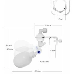 Universal Fill Valve/Float Valve, Plastic Mini Fish Tank Float Valve For Aquarium Filter Float Water Ball Tank -Comfort Bathroom Store 68267670 3