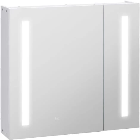 Kleankin LED Illuminated Mirror Cabinet With Lights, Touch Switch, For Bathroom 3 Kleankin LED Illuminated Mirror Cabinet With Lights, Touch Switch, For Bathroom