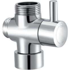 ENKI D01 Shower Diverter Valve Chrome For Rigid Riser Handset Hose 3/4" Exposed