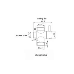 ENKI D01 Shower Diverter Valve Chrome For Rigid Riser Handset Hose 3/4" Exposed -Comfort Bathroom Store 69286263 3