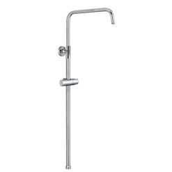 ENKI, Carre, G03, Shower Adjustable Rigid Riser Rail Angled Stainless Steel, Chrome