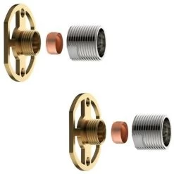 ENKI, P26, Easy Fix Kit Bracket For Thermostatic Mixer Bar, Modern Bathroom Accessories, Solid Brass Body Finish