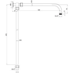 ENKI G09 Shower Rigid Riser Rail Traditional Solid Brass Chrome Downton -Comfort Bathroom Store 69286529 5