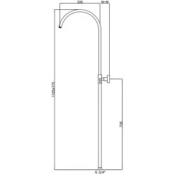 ENKI G05 Shower Rigid Riser Column Adjustable Round Solid Brass Chrome -Comfort Bathroom Store 69286937 4