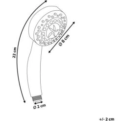 Modern Classic Shower Head Silver Synthetic LED Lights Temperature Sensor LORDAL -Comfort Bathroom Store 6934541 3
