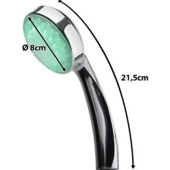 Modern Classic Shower Head Silver Synthetic LED Lights Temperature Sensor LORDAL -Comfort Bathroom Store 6934541 4