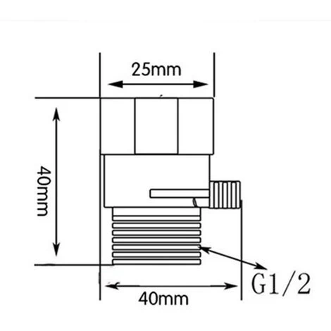 Copper Shut-off Valve - For Shower Head, To Adjust The Water Temperature Easily And Not Frequently(G1/2) 6 Copper Shut-off Valve - For Shower Head, To Adjust The Water Temperature Easily And Not Frequently(G1/2) - Image 4