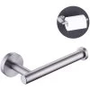 Toilet Paper Holder Stainless Steel, Bathroom Tissue Roll Holder Dispenser Half Open Round Wall Mount For Washroom & Kitchen-Silver 2 Toilet Paper Holder Stainless Steel, Bathroom Tissue Roll Holder Dispenser Half Open Round Wall Mount For Washroom & Kitchen-Silver -Comfort Bathroom Store 69524606 1