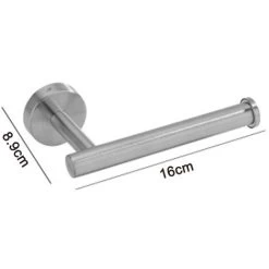 Toilet Paper Holder Stainless Steel, Bathroom Tissue Roll Holder Dispenser Half Open Round Wall Mount For Washroom & Kitchen-Silver -Comfort Bathroom Store 69524606 5