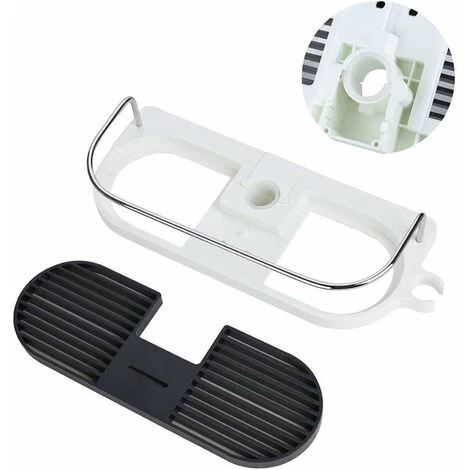 No Drilling Shower Shelf For Shower Rail, Aluminum Alloy Adjustable Pole Telescopic Shower Shelf With 2 Towel Hooks, Fits 19mm - 25mm Rail 5 No Drilling Shower Shelf For Shower Rail, Aluminum Alloy Adjustable Pole Telescopic Shower Shelf With 2 Towel Hooks, Fits 19mm - 25mm Rail - Image 3