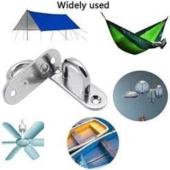 HIASDFLS Crochet Acier Inoxydable (6Pcs) - Support Mural Pour Charges Lourdes  - Crochets Métal Forme U Avec 2 Trous Retient Jusqu'À 40 Kg Poids, Crochets Mural À Visser Patères À Visseren -Comfort Bathroom Store 69611324 3