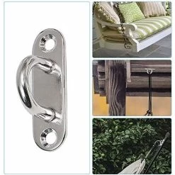 HIASDFLS Crochet Acier Inoxydable (6Pcs) - Support Mural Pour Charges Lourdes  - Crochets Métal Forme U Avec 2 Trous Retient Jusqu'À 40 Kg Poids, Crochets Mural À Visser Patères À Visseren -Comfort Bathroom Store 69611324 4