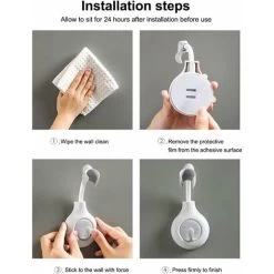 Bathroom Wall Mounted Shower Head Holder 360 Degree Adjustable Self Adhesive Shower Head Holder With Hook Holder, Green -Comfort Bathroom Store 69624392 2