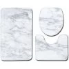 Bath Mat And Toilet Contour Set 3 Set, Marble Pattern Bathroom Set Toilet Contour Mat Covers Toilet Cover -Comfort Bathroom Store 69624415 1