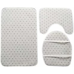 Bath Mat And Toilet Contour Set 3 Set, Marble Pattern Bathroom Set Toilet Contour Mat Covers Toilet Cover 9 Bath Mat And Toilet Contour Set 3 Set, Marble Pattern Bathroom Set Toilet Contour Mat Covers Toilet Cover -Comfort Bathroom Store 69624415 3