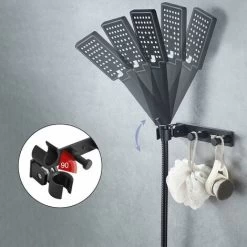 Universal Hand Shower Holder With 2 Hooks, Adjustable Aluminum Alloy Wall Mounted Shower Holder, Self Adhesive Shower Head Fixing Shower Head Holder For Shower Hose -Comfort Bathroom Store 69624840 3
