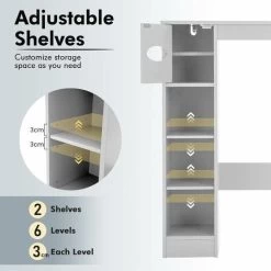 Over-The-Toilet Bathroom Storage Cabinet Washing Machine Rack W/ Paper Holder -Comfort Bathroom Store 69634926 2