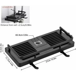 Shower Shelf No Drilling Hanging Shower Shelves Shower Accessory Holders With Two Hooks And Shower Head Hook For Suit [22mm-25mm] Rail, Pack Of Two -Comfort Bathroom Store 69651675 5