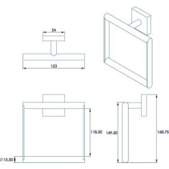 Croydex Wall Mounted FlexiFix Chiswick Towel Ring Stainless Steel Brushed Nickel 11 Croydex Wall Mounted FlexiFix Chiswick Towel Ring Stainless Steel Brushed Nickel -Comfort Bathroom Store 69666722 5