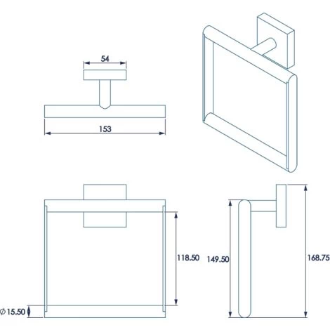 Croydex Wall Mounted FlexiFix Chiswick Towel Ring Stainless Steel Brushed Nickel 7 Croydex Wall Mounted FlexiFix Chiswick Towel Ring Stainless Steel Brushed Nickel - Image 5