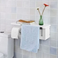 SoBuy Wood Wall Mounted Bathroom Toilet Paper Roll Holder,FRG175-W -Comfort Bathroom Store 6968534 4