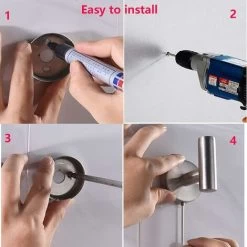 Towel Hooks Towel Hooks, Bathroom Hook SUS 304 Heavy Duty Stainless Steel Wall Hooks For Bathroom, Towel Hooks Pack Of 2 -Comfort Bathroom Store 70075924 4