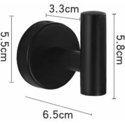 Towel Hooks Towel Hooks, Bathroom Hook SUS 304 Heavy Duty Stainless Steel Wall Hooks For Bathroom, Towel Hooks Pack Of 2 -Comfort Bathroom Store 70075924 5