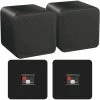 Pair Of 4 Inch ABS Bookshelf Speakers 80W 8Ohm Black HiFi Surround Home Cinema -Comfort Bathroom Store 70600676 1