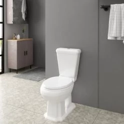 WOLTU Heavy Duty Soft Close Quick Release Toilet Seats Dual Fixing Fittings White -Comfort Bathroom Store 71153292 4