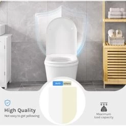 WOLTU D Shape WC Toilet Seats Soft Close Quick Release Heavy Duty Toilet Lid Cover -Comfort Bathroom Store 71153671 4