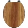 WOLTU Wooden Toilet Seats Soft Close WC Seat Hinge Ideal For Standard Toilet Beech -Comfort Bathroom Store 71153762 1