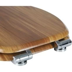 WOLTU Wooden Toilet Seats Soft Close WC Seat Hinge Ideal For Standard Toilet Beech -Comfort Bathroom Store 71153762 3
