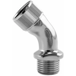 Elbow For Hand Shower, Corner Piece For Hand Showers, Internal And External Thread, Chrome-Plated Brass, 1 Piece