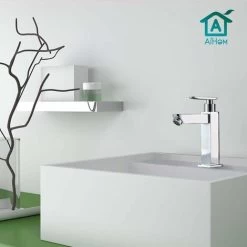 Basin Faucet Cold Water Only Durable Metal Bathroom Faucet Hand Wash Faucet Ceramic Cartridge Aerator Pull Out Convenient To Clean Or Replace Modern Design -Comfort Bathroom Store 71419109 4