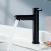 Bathroom Faucet Single Cold Water Matte Black Bathroom Sink Faucet Modern Style Stainless Steel Cold Water Faucet, Applicable Scope (Bathroom, Sink, Basin, Toilet) -Comfort Bathroom Store 71419192 1