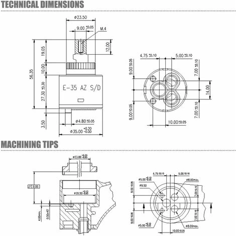 Ceramic Faucet Cartridge For Mixing Valve Replacement 35MM 7 Ceramic Faucet Cartridge For Mixing Valve Replacement 35MM - Image 5