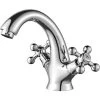 Lucca - Retro Basin Tap, Vintage Bathroom Mixer, Chrome, Silver -Comfort Bathroom Store 71428609 1