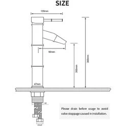 Bathroom Faucet, Retro Bronze Basin Faucet, Hot And Cold Water Single Hole Faucet, Suitable For Inner Diameter 1.25in-1.57in -Comfort Bathroom Store 71428663 4