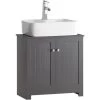 SoBuy Under Sink Cabinet Bathroom Storage Cabinet With 2 Doors,BZR18-DG -Comfort Bathroom Store 71536675 1