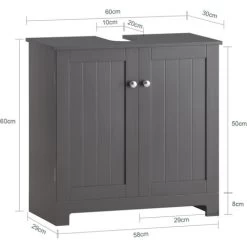 SoBuy Under Sink Cabinet Bathroom Storage Cabinet With 2 Doors,BZR18-DG 11 SoBuy Under Sink Cabinet Bathroom Storage Cabinet With 2 Doors,BZR18-DG -Comfort Bathroom Store 71536675 5
