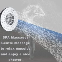 SUGUWORD Shower Panel Tower With 6 Functions Rainfall And Waterfall Shower Back Massage Jets Temperature Display Hand Shower And Bathtub Spout Wall Mounted Shower System Brushed Nickel Stainless Steel -Comfort Bathroom Store 71582358 5