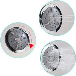 SUGUWORD Shower Panel Tower System 5 Function With Top Shower Head Body Massage Jets Handheld Shower Tub Spout Brushed Nickel Stainless Steel Bathroom Shower Column Wall Mounted -Comfort Bathroom Store 71582363 3