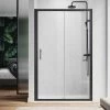 ELEGANT 1000mm Modern Sliding Shower Door Reversible Bathroom Shower Enclosure Cubicles Matt Black Frame 6mm Glass 1 ELEGANT 1000mm Modern Sliding Shower Door Reversible Bathroom Shower Enclosure Cubicles Matt Black Frame 6mm Glass -Comfort Bathroom Store 71855460 1