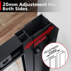 ELEGANT 1000mm Modern Sliding Shower Door Reversible Bathroom Shower Enclosure Cubicles Matt Black Frame 6mm Glass 11 ELEGANT 1000mm Modern Sliding Shower Door Reversible Bathroom Shower Enclosure Cubicles Matt Black Frame 6mm Glass -Comfort Bathroom Store 71855460 5