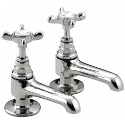 Bristan 1901 Bathroom Basin Sink Pillar Taps Chrome Traditional N 1/2 C CD