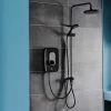 Triton Danzi DuElec Electric Shower Black 9.5kW Modern Rainfall Head Handset