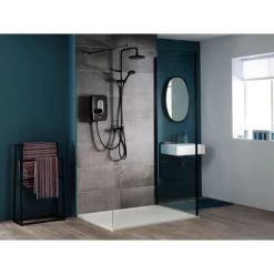 Triton Danzi DuElec Electric Shower Black 9.5kW Modern Rainfall Head Handset -Comfort Bathroom Store 72164726 5