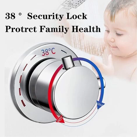 Thermostatic Shower Tower Panel With Temperature Screen 5 Functions Rainfall And Waterfall Shower Head Hand Sprayer Massage Jets Tub Spout Black Stainless Steel Bathroom Shower System 6 Thermostatic Shower Tower Panel With Temperature Screen 5 Functions Rainfall And Waterfall Shower Head Hand Sprayer Massage Jets Tub Spout Black Stainless Steel Bathroom Shower System - Image 4