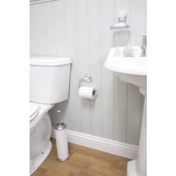 Croydex White & Stainless Steel Toilet Brush & Holder -Comfort Bathroom Store 7249444 3